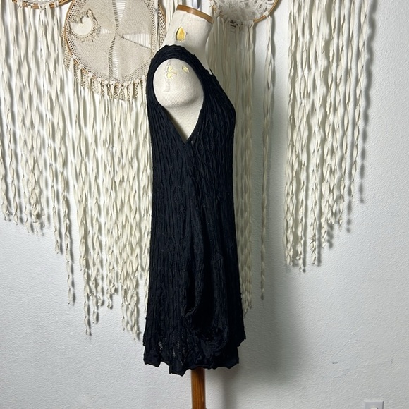 Pepa Pombo Black Knit Tunic Top Mini Dress With Pockets NWT M - Picture 3 of 13
